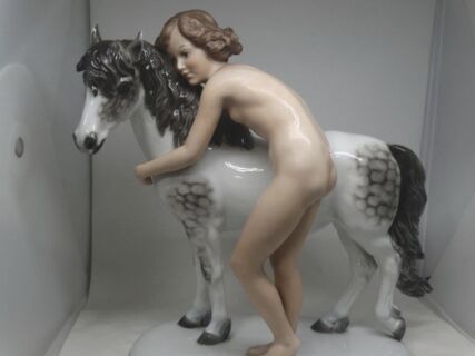 Rosenthal Figurengruppe "Mädchen mit Pony" 1936