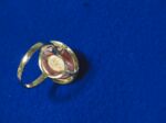 Goldener Vintage Damenring "Rhodochorisit" 14 Karat rosa