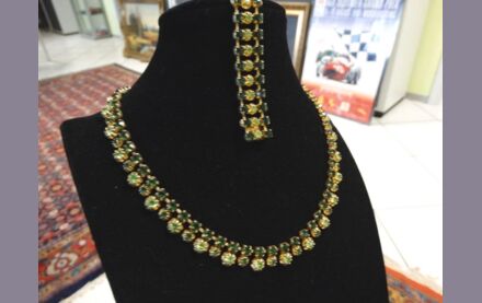 Modeschmuck Set - Collier und Armband - Steinbesatz