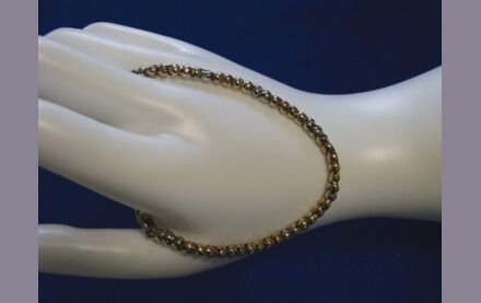 Goldarmband Kugelglieder Tricolor 14 Karat