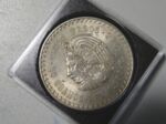 Silberm&uuml;nze 5 Pesos Mexiko - 1948 - Cuauthemoc 900 Silber