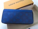 Louis Vuitton Monogramm Taigarama Zippy Vertical Portemonnaie Blau - NEU